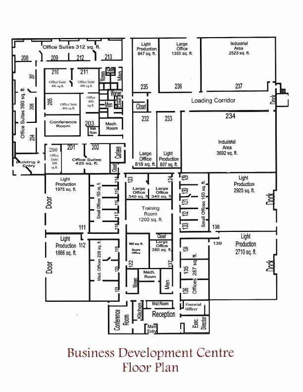 Floor Plan Lynchburg Business Development Center